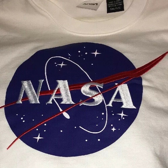 NASA Graphic Sweatshirt with Embroidery NWOT - Picture 2 of 5